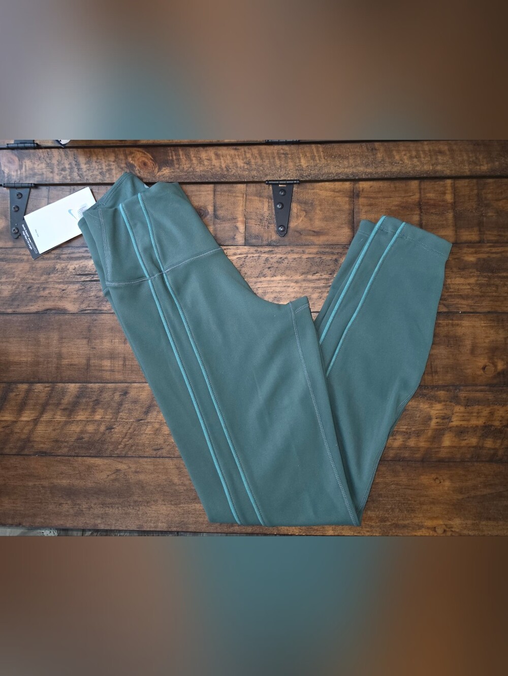 Nike One Dri-FIT Womens Pull-On Ankle Leggings Green XS